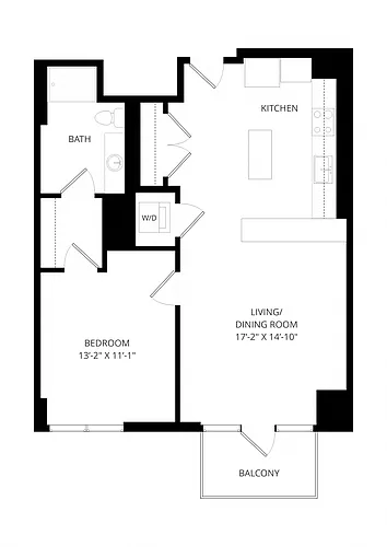 Floor plan 1x1p B17