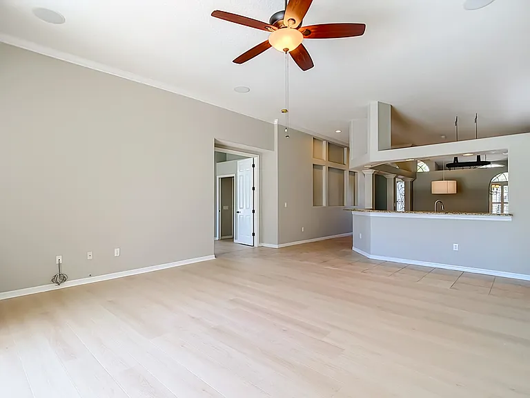Living room towards kitchen