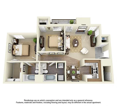 Floor plan Two Bedroom A