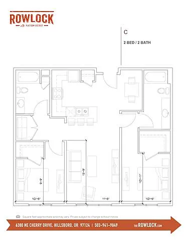 Floor plan 2X2 C