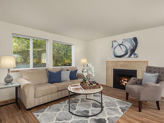 Gas fireplace.