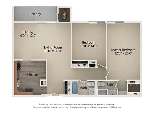 Floor plan 2 Bedroom