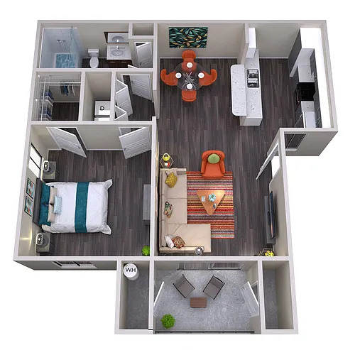 Floor plan Ash Creek - Furnished