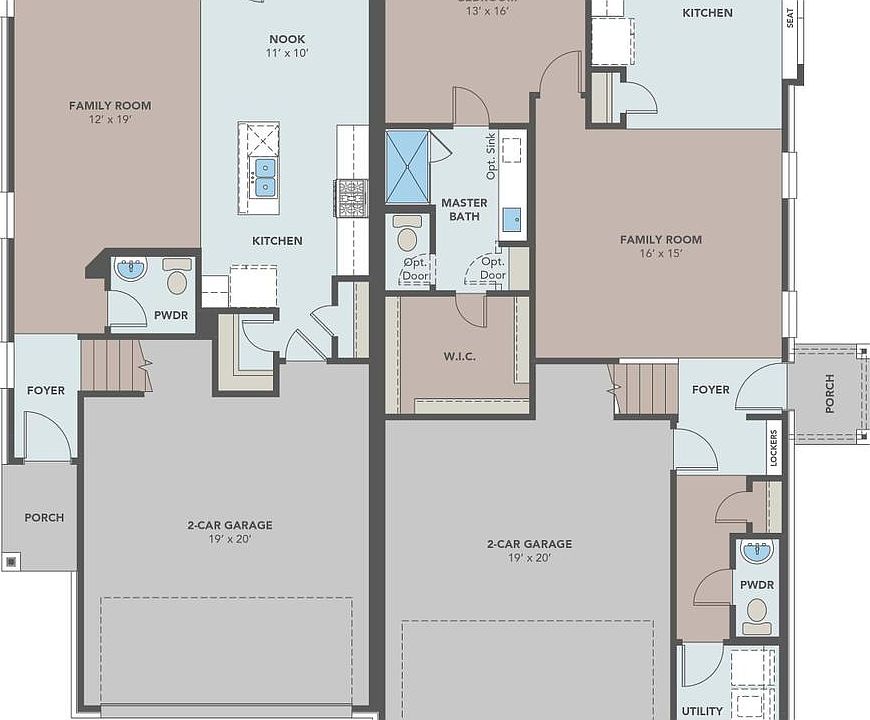 Townhomes First Floor Plans