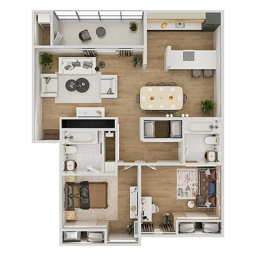 Floor plan 2 Bedrooms