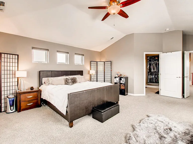 Primary Bedroom at west side of home for privacy