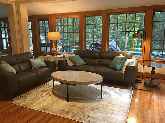 Great room, living room section. Skylights.