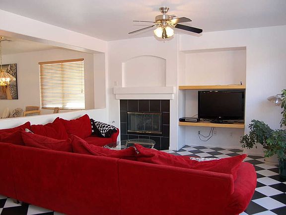 Family Room with fireplace and media niche