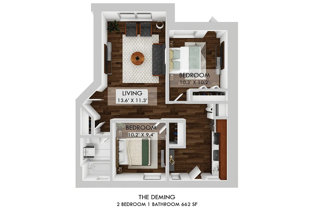 Floor plan Two Bedroom