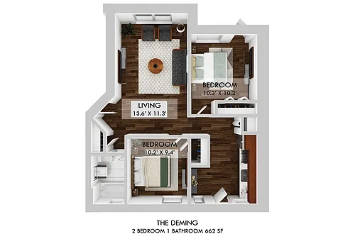 Floor plan Two Bedroom