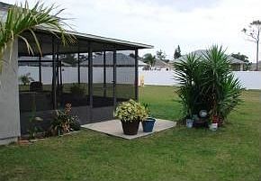 Back Yard w/ PVC fence