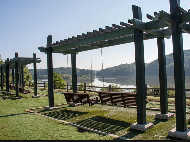 Stunning view of the Lake from the all the swings.