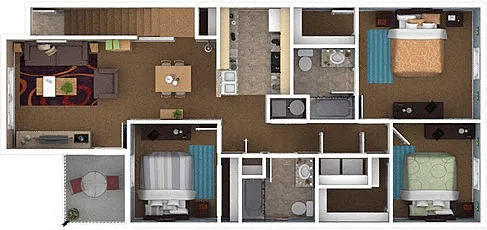 Floor plan Three Bedroom