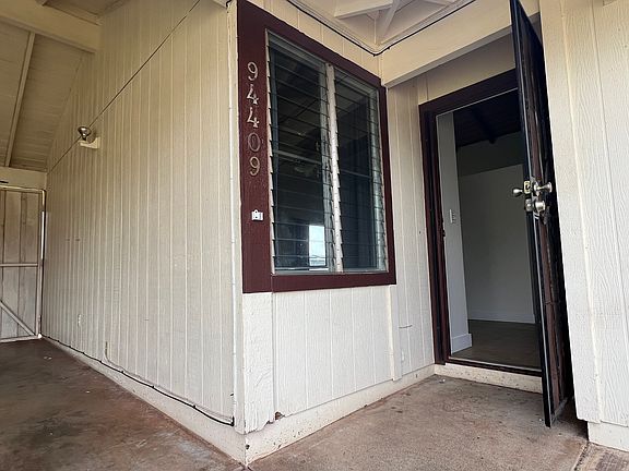 Front door with security door