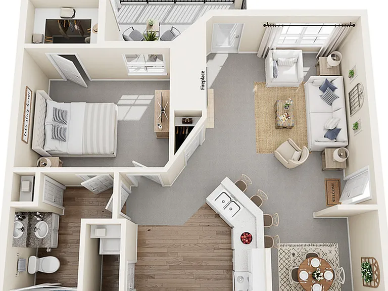 Bosch Floor Plan | 1 Bedroom with 1 Bath | 750 Square Feet | Stonebriar of Frisco | Apartment Homes Bosch Floor Plan | 1 Bedroom with 1 Bath | 750 Square Feet | Stonebriar of Frisco | Apartment Homes