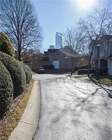Shared parking in front of townhouse