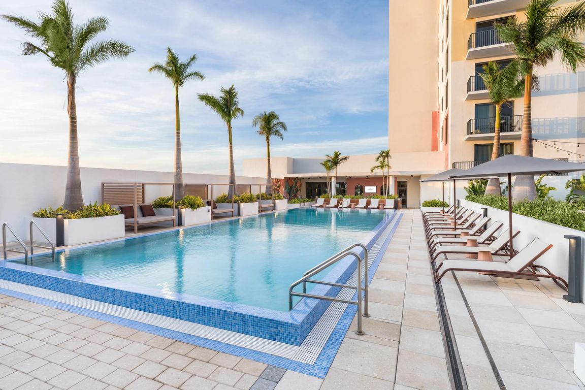 Relax in style with our resort-style pool, cabanas, and lounge seating.