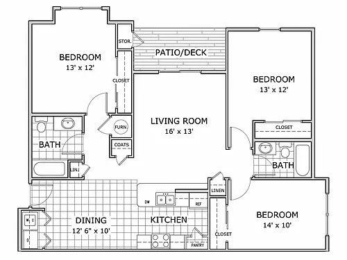 Floor plan 3 Bedroom