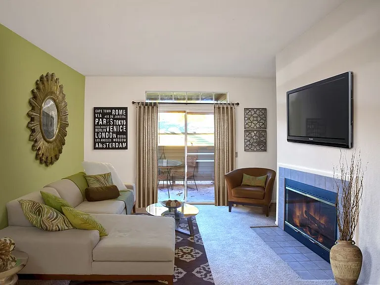 Classic Package I living room with carpet (select homes)