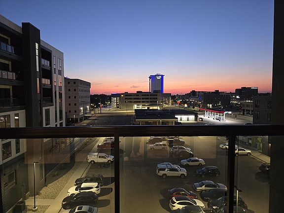 Unobstructed western view of downtown fargo
