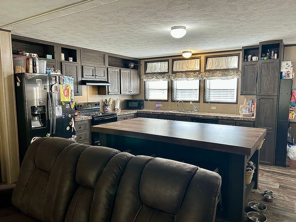 Island with cabinets