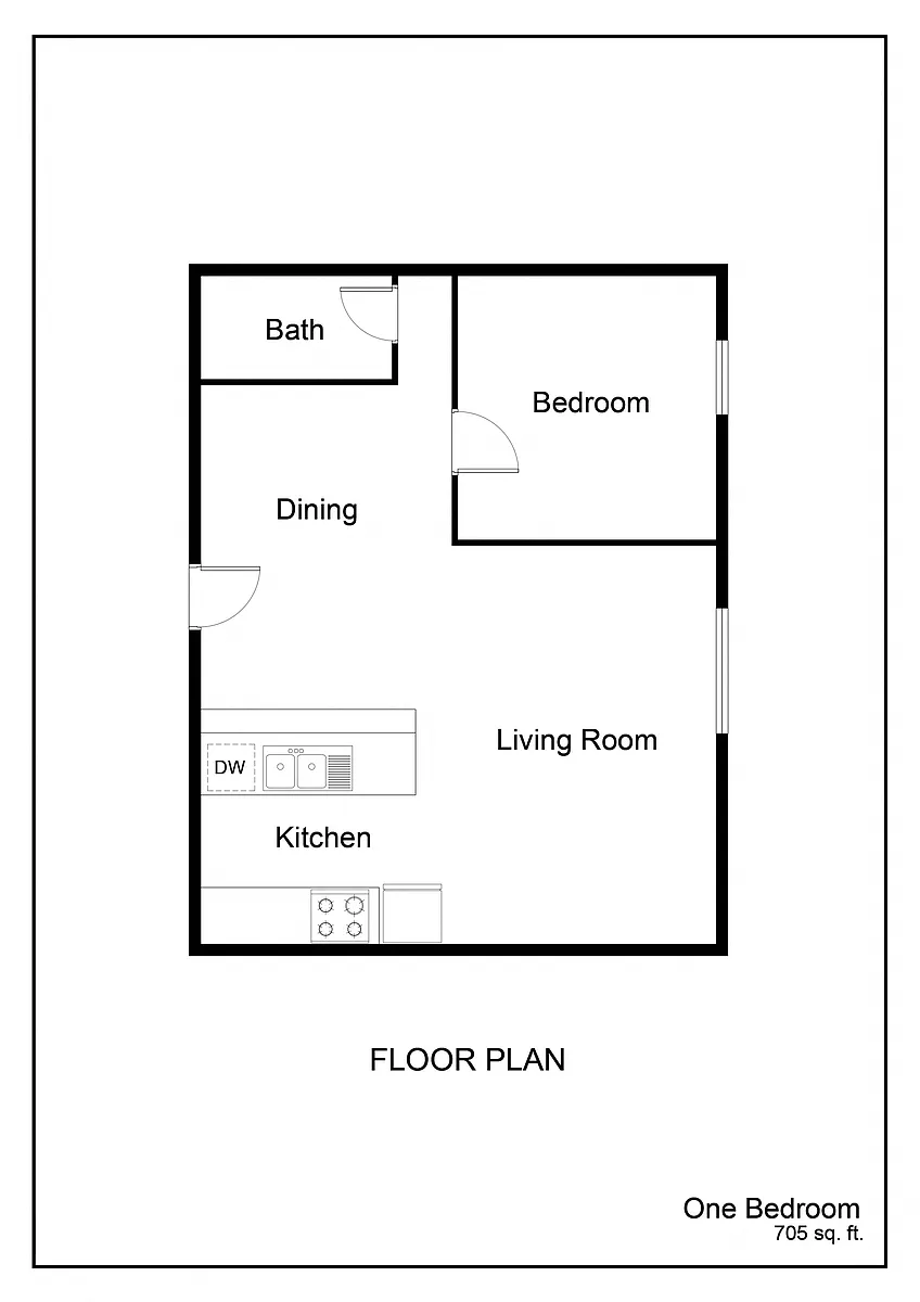 Floor plan 1 Bedroom