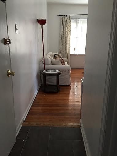 Entry with new tile flooring