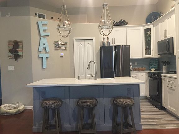 open concept kitchen with large island