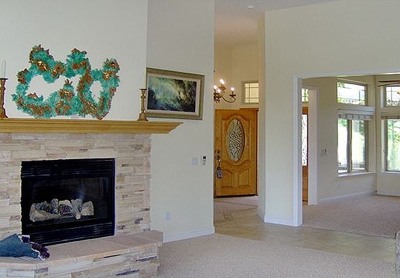 Fireplace/Entrance/Library