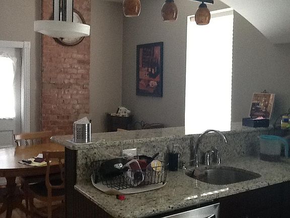 Looking from kitchen into dining area