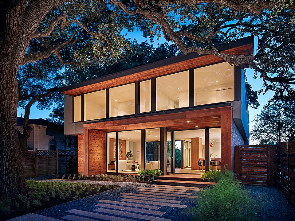 Exterior Front at Twilight