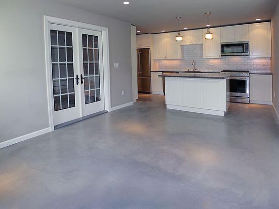 Open main living space into the kitchen