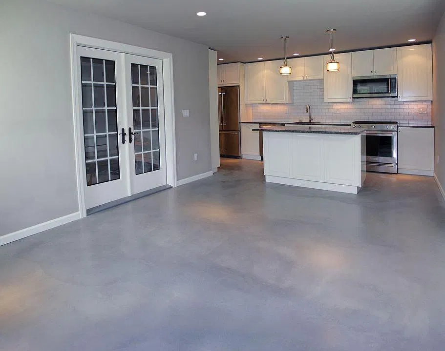 Open main living space into the kitchen