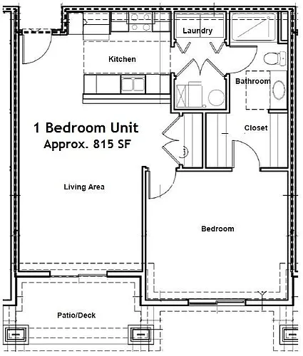 Floor plan One Bedroom Apartment