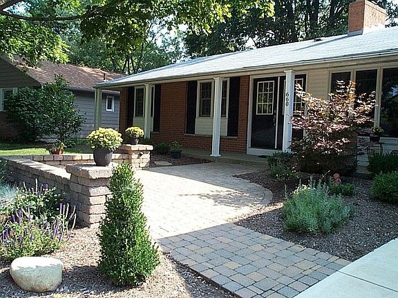 Beautiful front paver patio is sure to impress family, friends & guests.