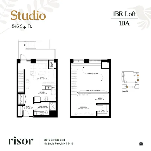Floor plan Studio