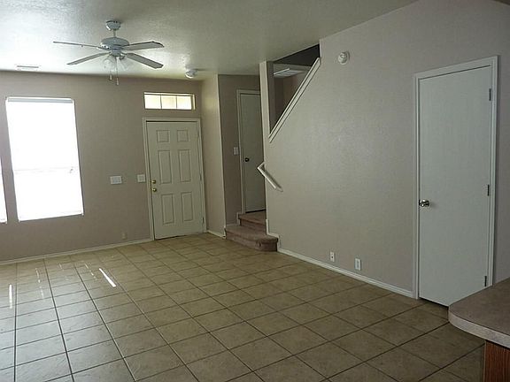 Living room with tiled flooring