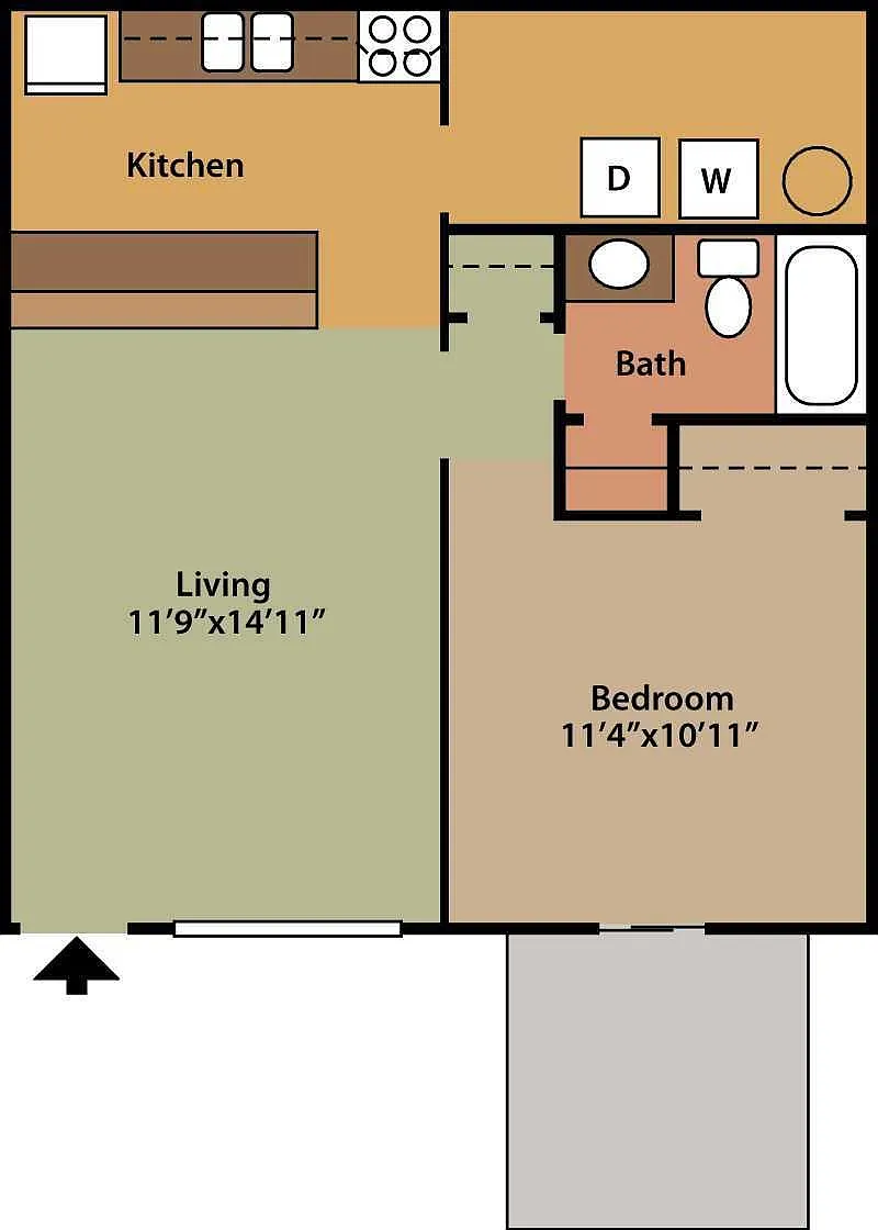 Floor plan One Bedroom
