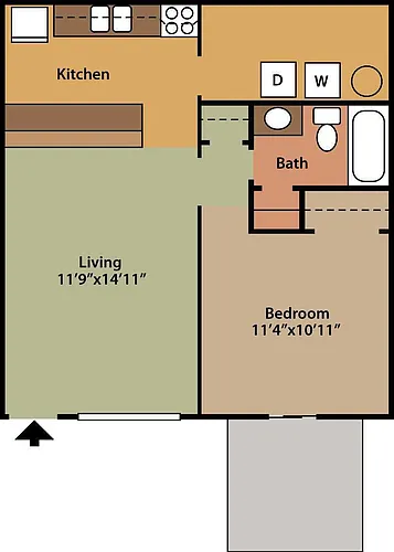 Floor plan One Bedroom