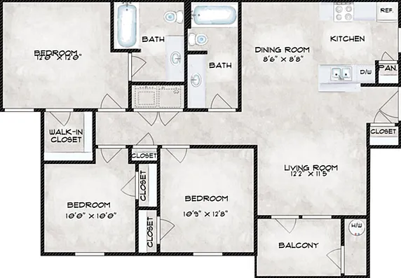3 Bedroom Floor Plan 3 Bedroom Floor Plan
