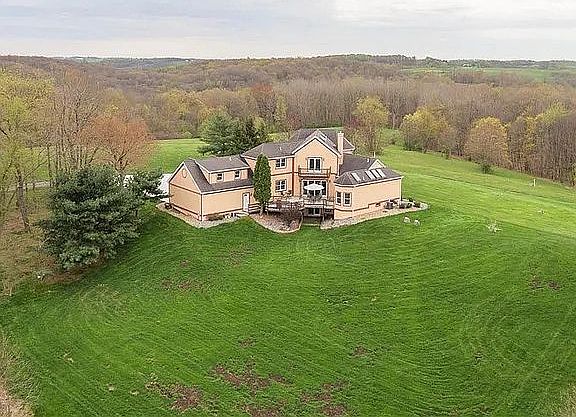 Drone view front of home