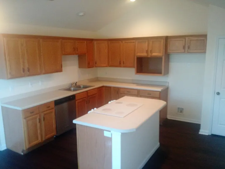 Kitchen includes a stainless-steel dishwasher