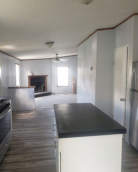 Kitchen into family room