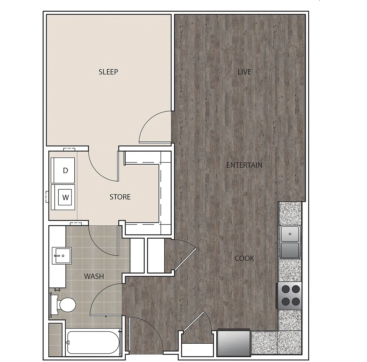 Floor plan 1C
