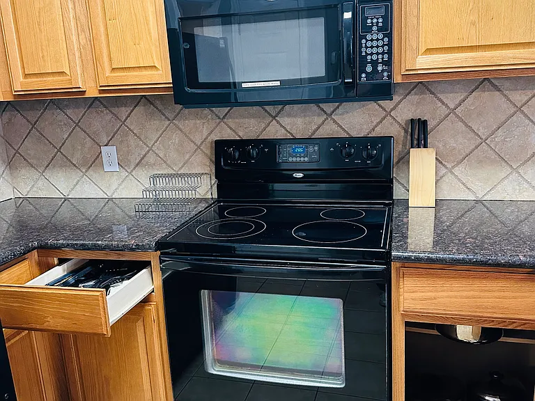 Pots-pans and tableware provided.