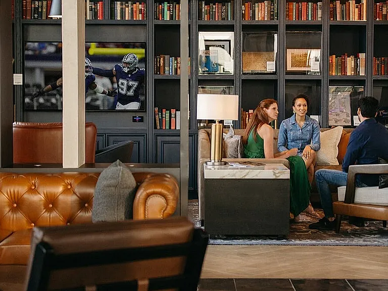 Mingle with fellow residents in the Club Lounge at One Rangers Way.