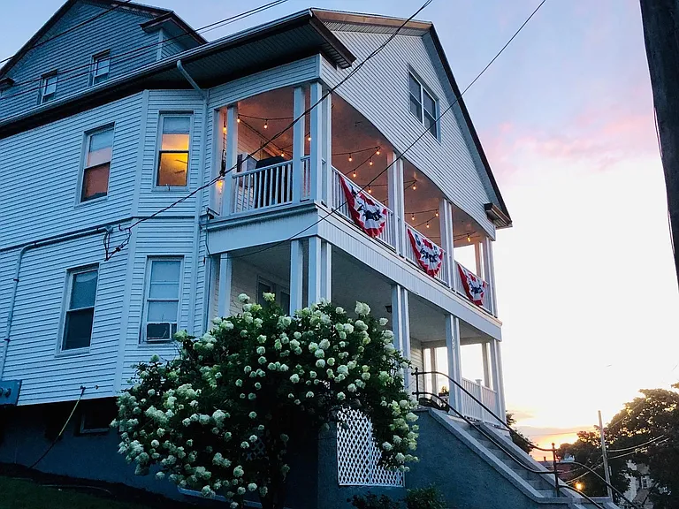 The house sits on quiet Cliff Ave. A one-way street with plenty of street parking in front of the house.