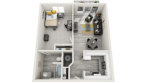 Floor plan 1x1 - Station