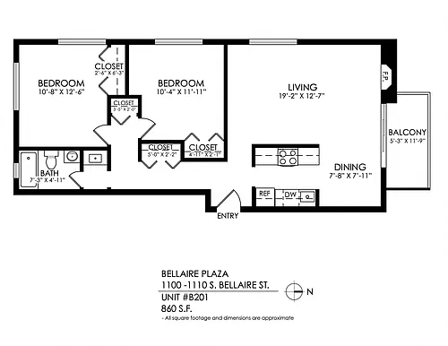 Floor plan 2 Bedroom