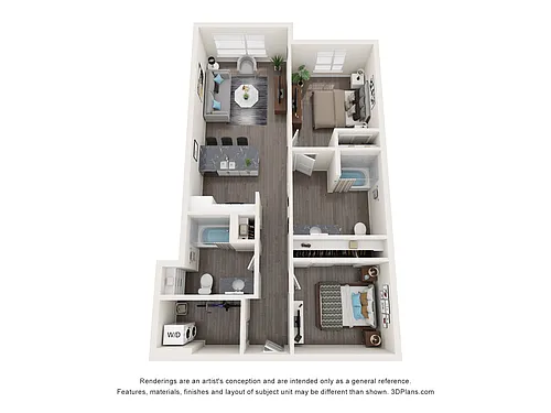 Floor plan Urban 2 Bedrooms A
